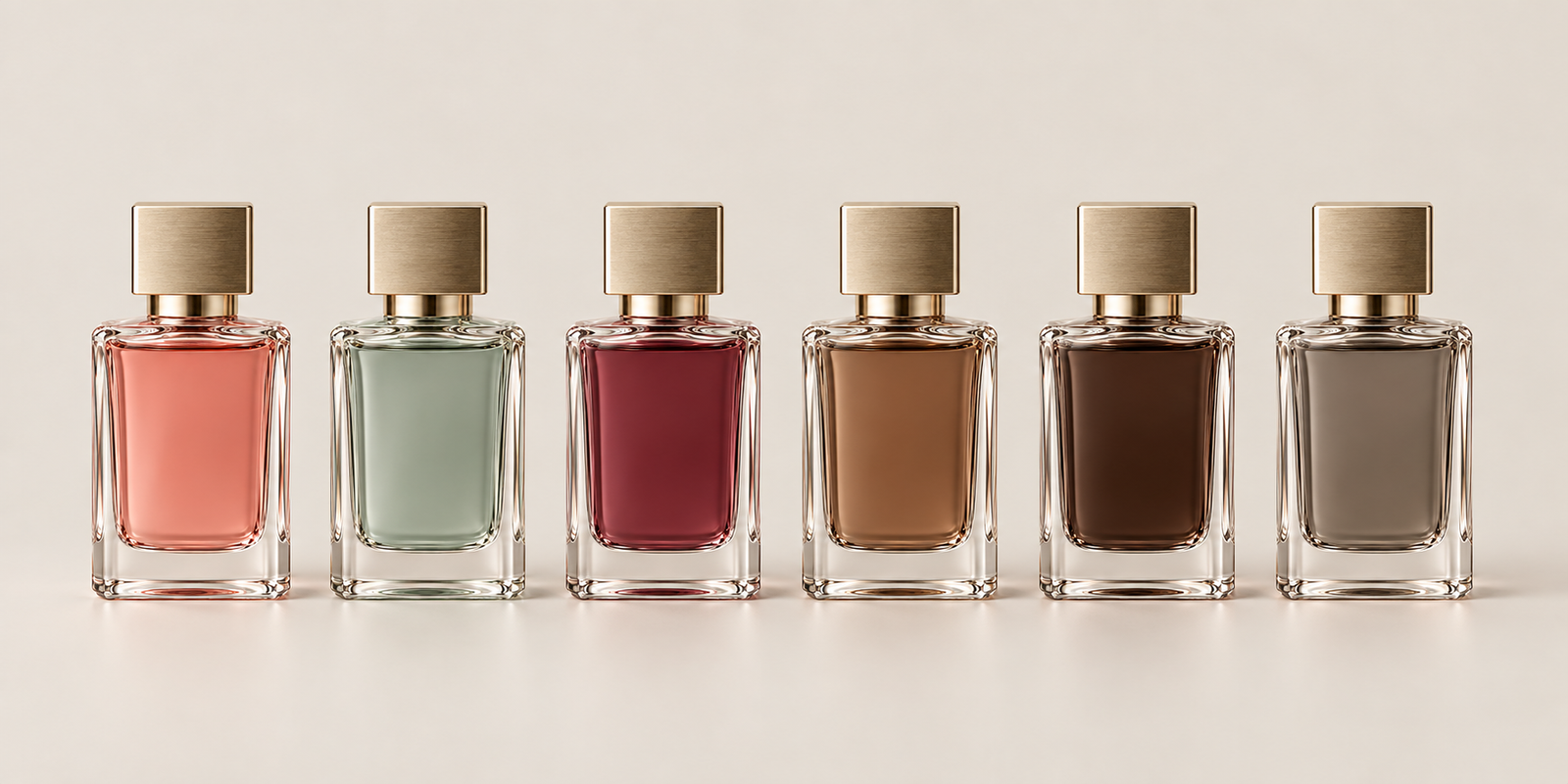 Six inspired perfume bottles in the discovery set